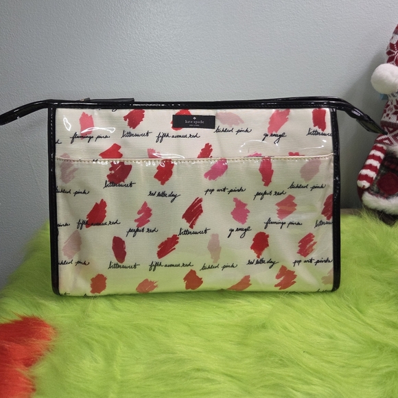 Kate Spade "Lipstick Swatch"  PVC coated makeup travel case(Set Of 2)- EUC - Picture 3 of 16
